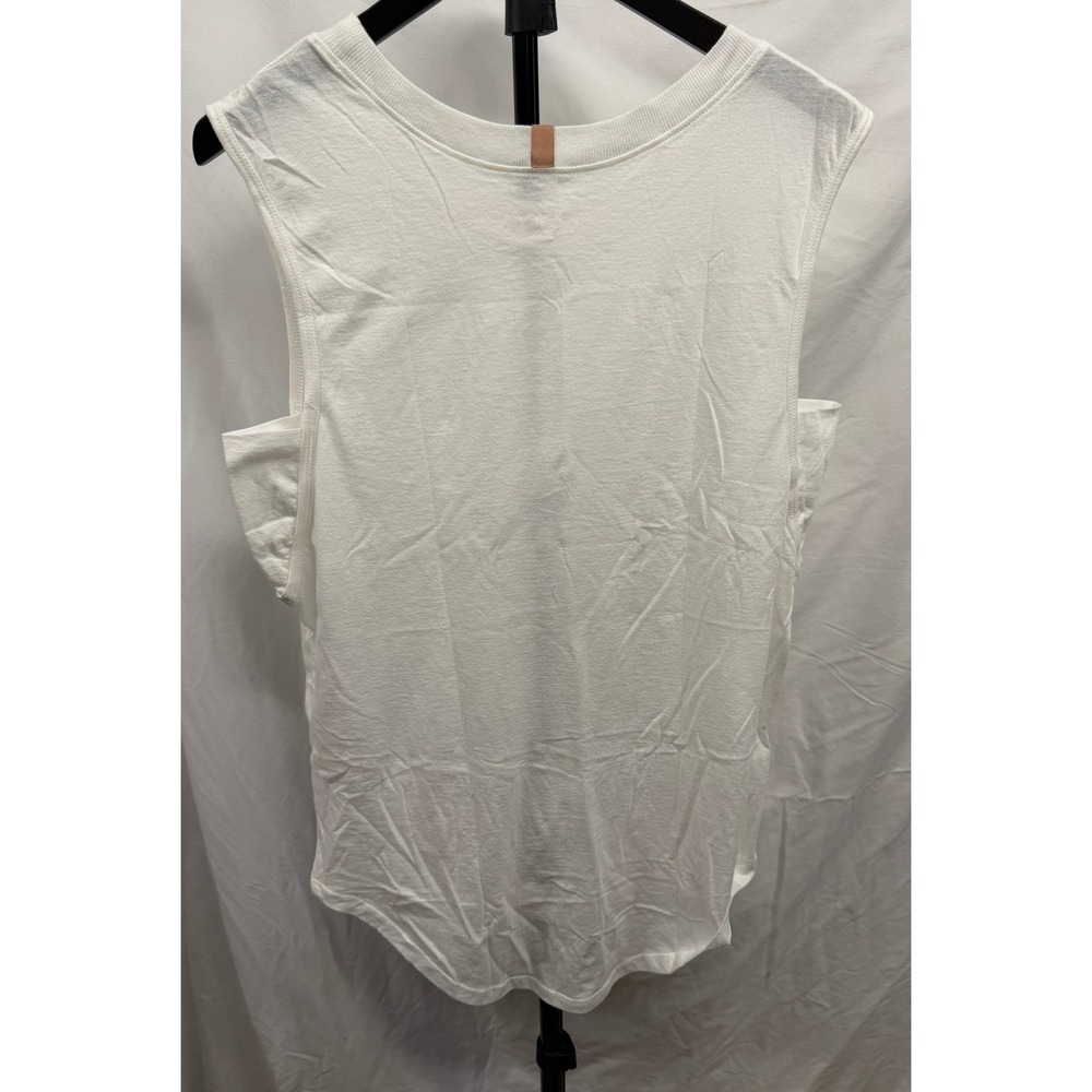 Lunya Women's White Organic Pima Sleep Muscle Shirt Sleeveless Tank Sz Medium - Picture 6 of 6